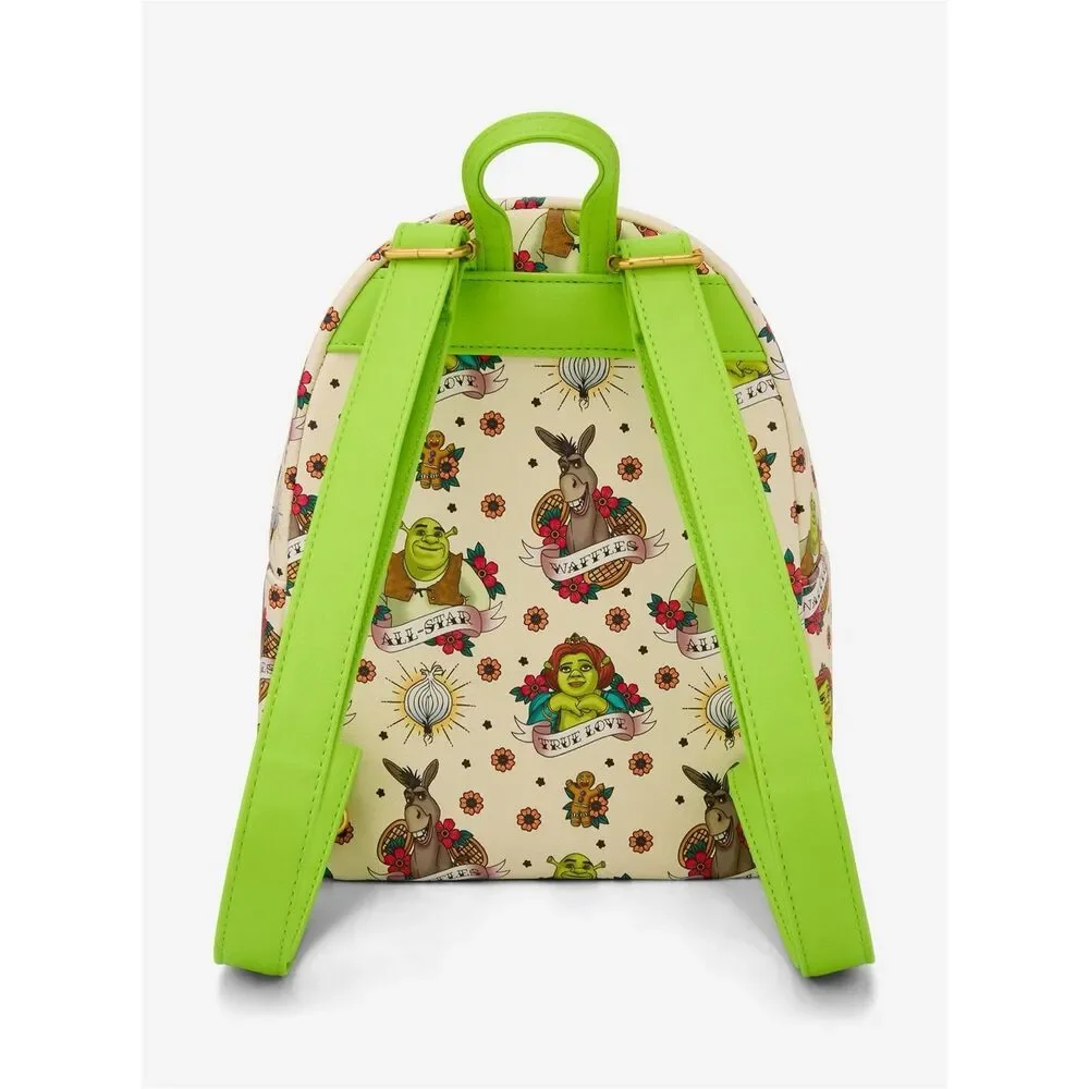 Loungefly Shrek Tattoo Art Floral Mini Backpack